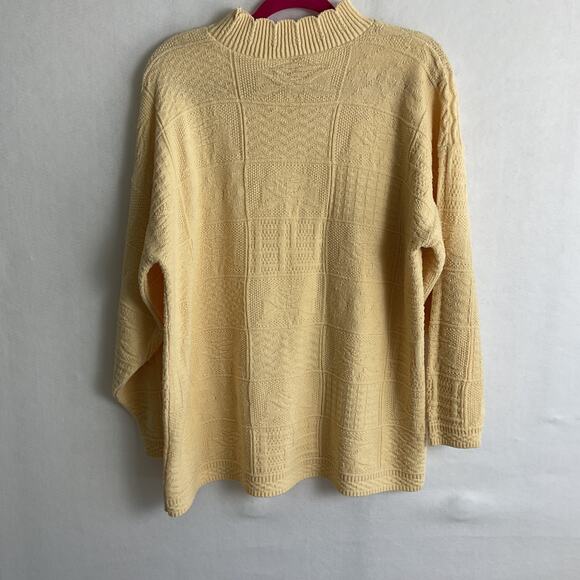 Spunky Knit Womens Size XL Yellow Long Sleeve Sweater - Picture 3 of 8